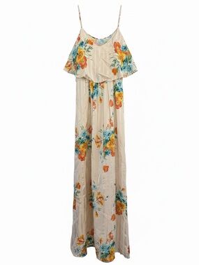 TOPSHOP Floral Ruffle Maxi Dress Size US 6 / UK 10